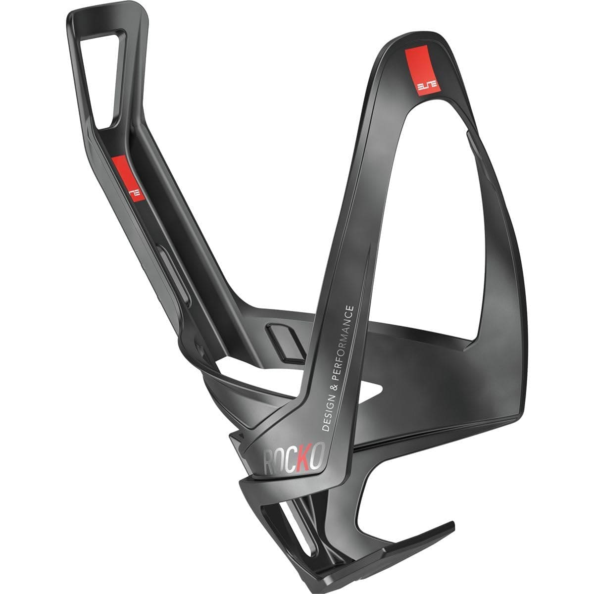 Open Box - Elite Rocko Carbon Bottle Cage Matte Black/Red Graphic Accessories - Bottle Cages