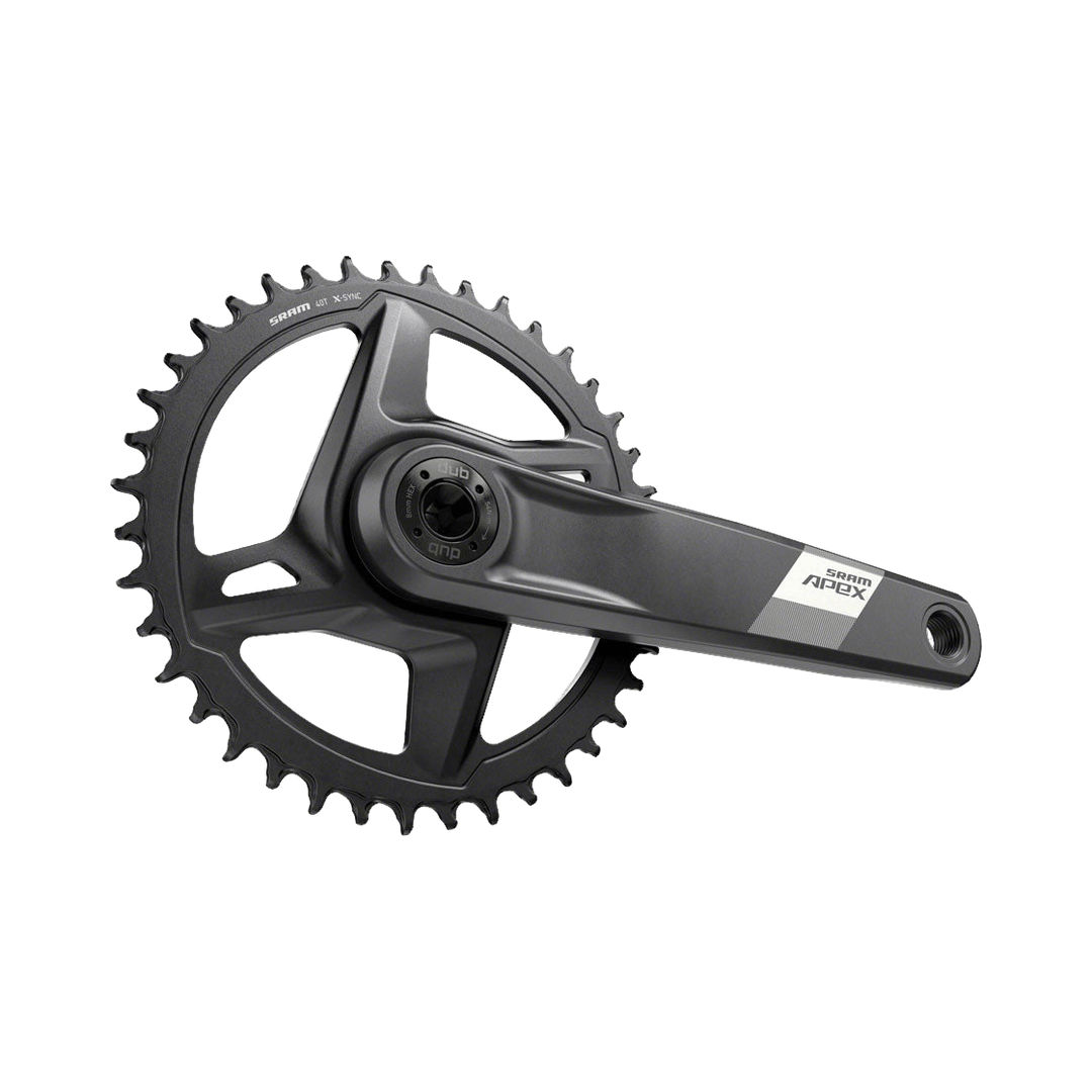 Open Box - SRAM Apex D1 Crankset Speed: 12 Spindle: DUB Wide, 8 Bolt Direct Mount 165mm No Chainring Parts - Cranksets