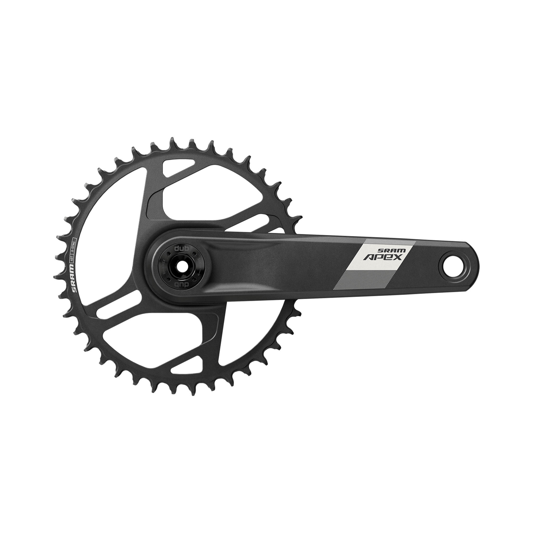 Open Box - SRAM Apex D1 Crankset Speed: 12 Spindle: DUB Wide, 8 Bolt Direct Mount 165mm No Chainring Parts - Cranksets