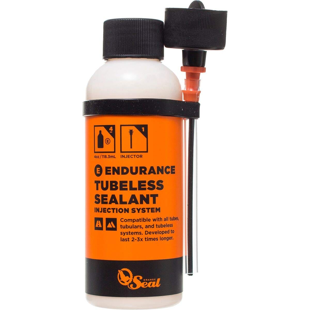 Orange Seal Endurance Tubeless Tire Sealant 4oz With Twist Lock Applicator Parts - Sealant