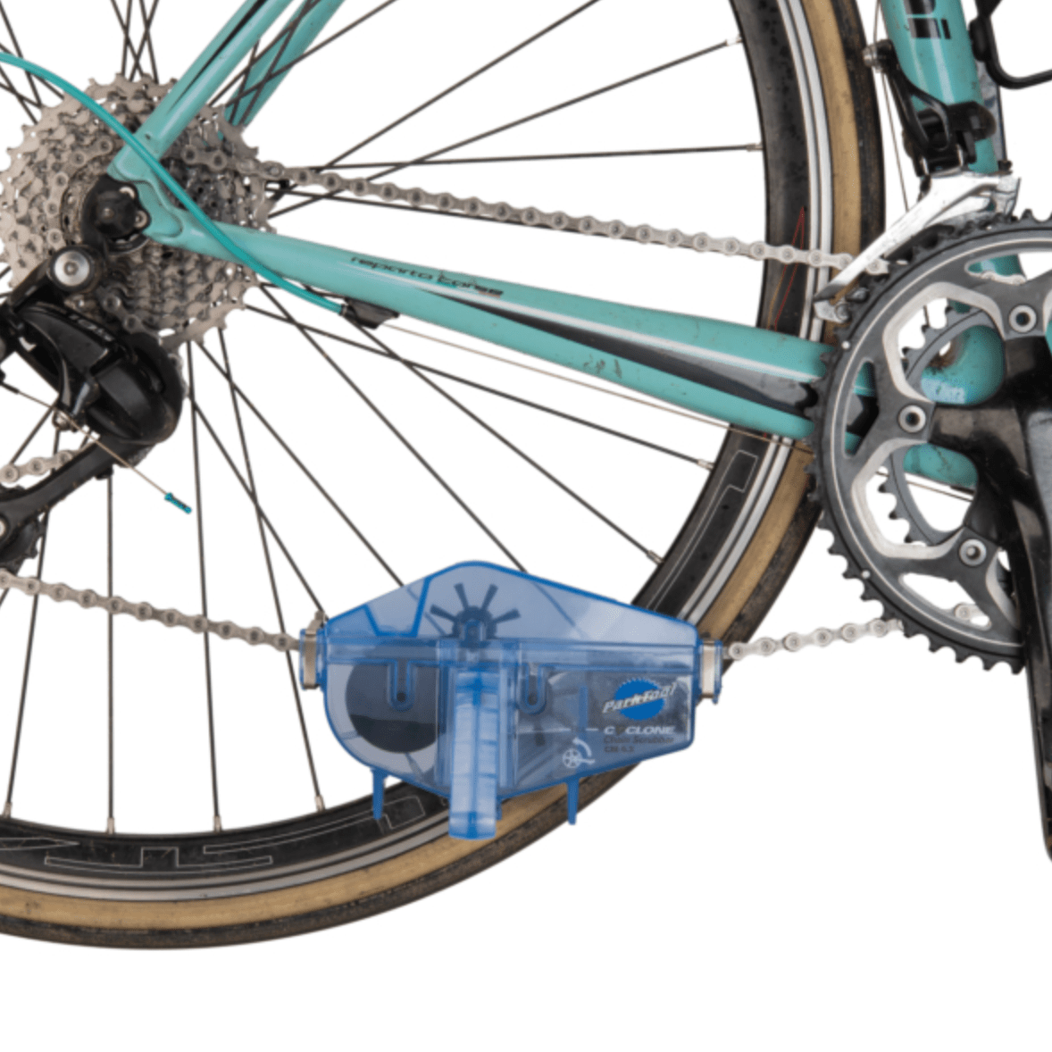 Park Tool CM-5.2 Cyclone Chain Cleaner – Large Reservoir, Magnet, Sponge Wipers For Multi-Speed Bikes