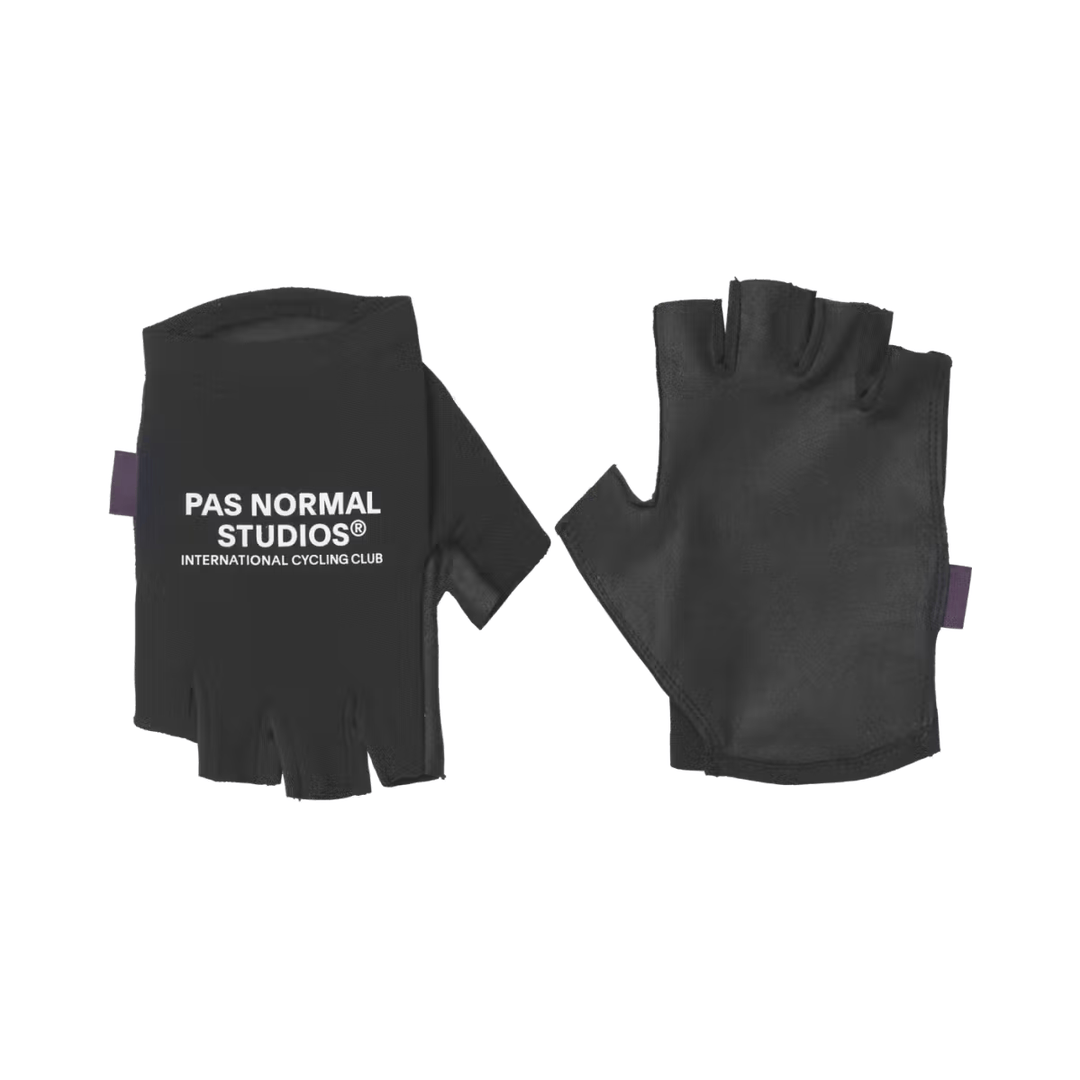 Pas Normal Studios Logo Race Mitts Black / L Apparel - Clothing - Gloves - Road