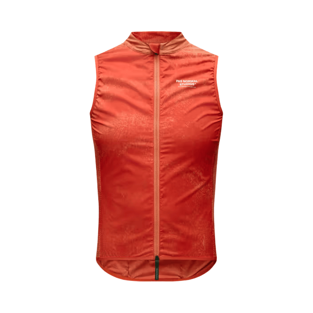 Pas Normal Studios Men's Mechanism Stow Away Gilet AOP Hibiscus Orange / S Apparel - Clothing - Men's Vests