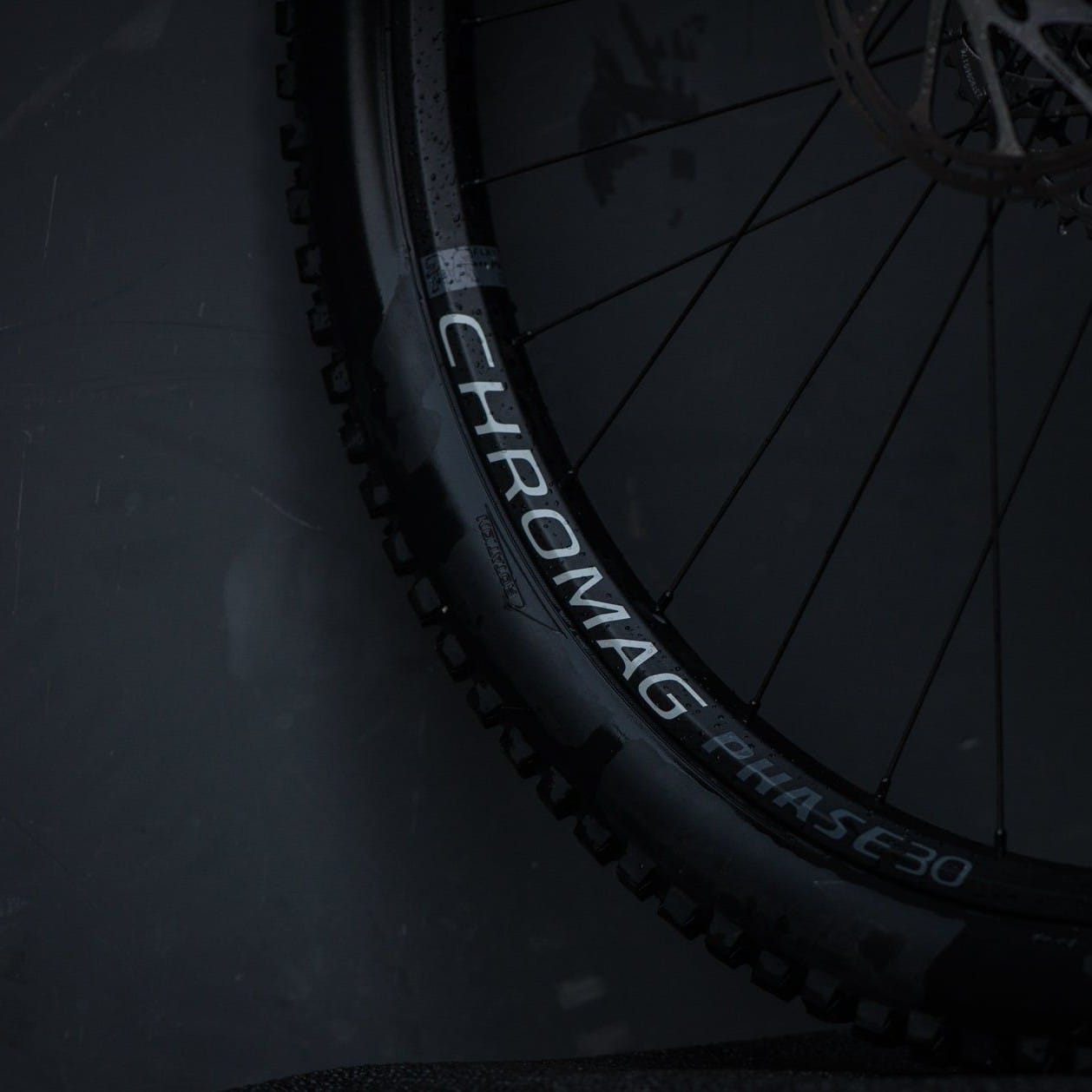 Chromag Phase30 29" Rear Wheel, 32h, 12x148mm HG - Rim bead and branding