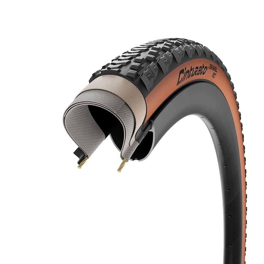 Pirelli Cinturato GRAVEL RC Pirelli, Cinturato GRAVEL RC, Gravel Tire, 700x35C, Folding, Tubeless Ready, SpeedGrip, TechWALL+, 127TPI, Tanwall Gravel Tires