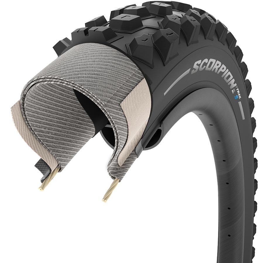 Pirelli Scorpion Trail S Pirelli, Scorpion Trail S, Mountain Tire, 29''x2.40, Folding, Tubeless Ready, SmartGRIP, ProWALL, 60TPI, Black Mountain Tires