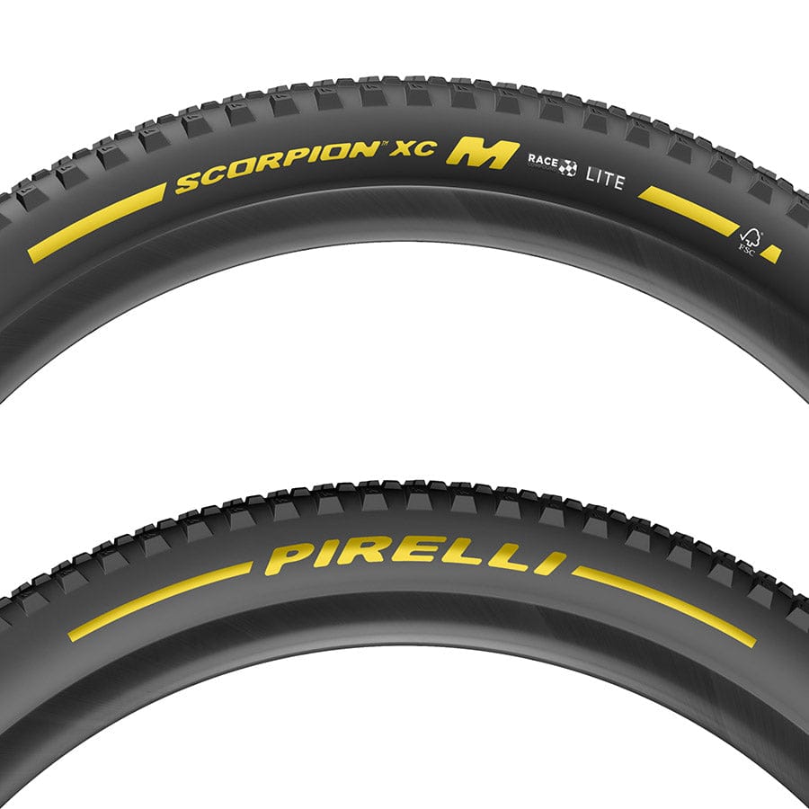 Pirelli Scorpion XC M Mountain Tire, 29x2.40, Folding, Tubeless Ready, SmartGRIP, ProWALL Yellow Pirelli, Scorpion Race XC M, Mountain Tire, 29x2.4, Folding, Tubeless Ready, Race XC Compound, Lite, 120TPI, Black Parts - Tires - Mountain
