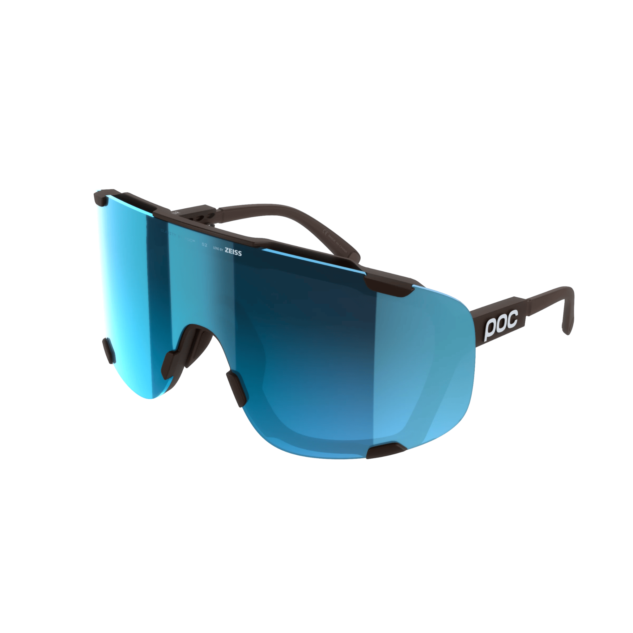 POC Devour+ Sunglasses Bronzite Brown/Clarity Universal/Sunny Turquoise Apparel - Apparel Accessories - Sunglasses