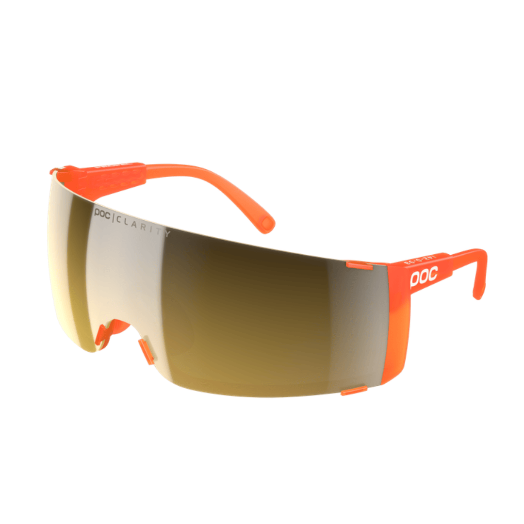 POC Propel Sunglasses Fluorescent Orange Translucent/Clarity Road/Sunny Gold Apparel - Apparel Accessories - Sunglasses