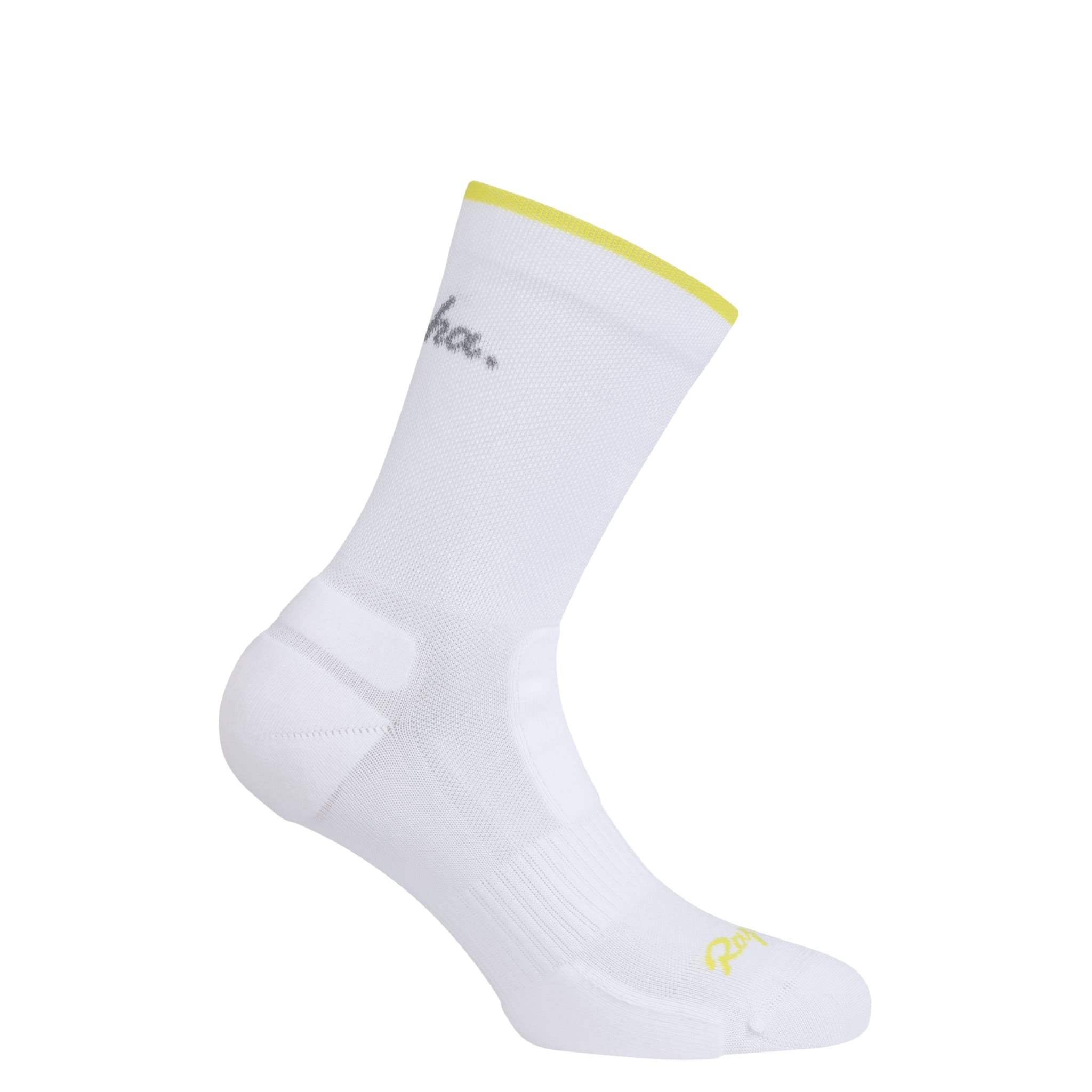 Rapha Brevet Socks White/Chartreuse / XS Apparel - Clothing - Socks