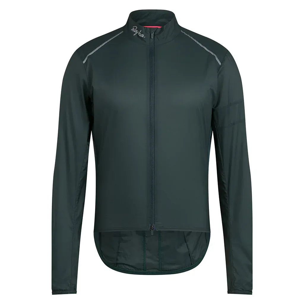 Rapha Men's Brevet Element Wind Jacket Forest Green/Black Reflective / XL Apparel - Clothing - Men's Jackets - Road