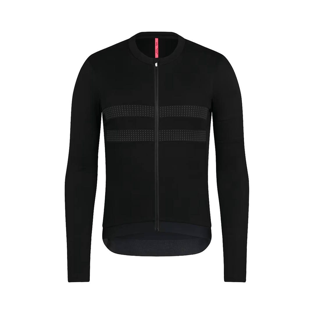 Rapha Men's Brevet LS Merino Jersey III Black/Black / XS Apparel - Clothing - Men's Jerseys - Road