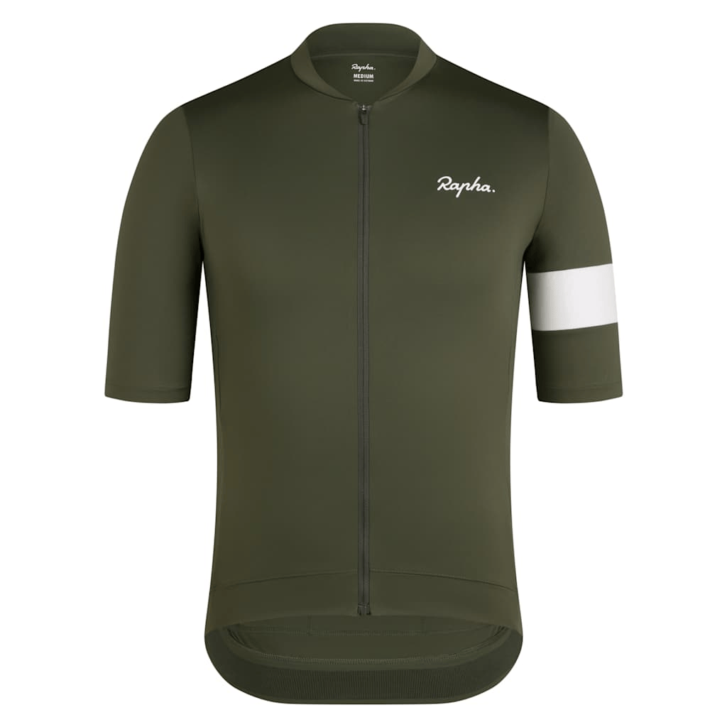Rapha Men's Core Jersey Dark Green/White / XS Apparel - Clothing - Men's Jerseys - Road