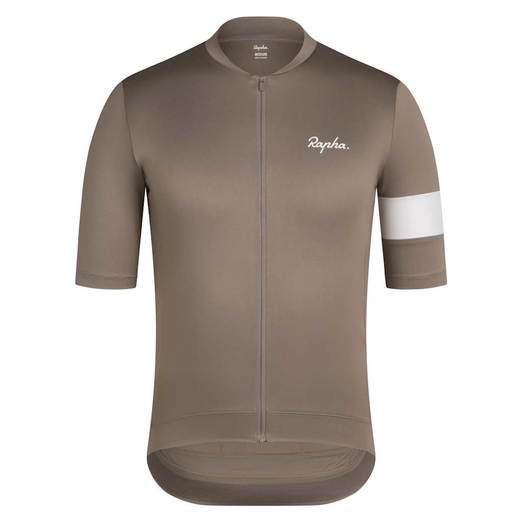 Rapha Men's Core Jersey Dark Tan/White / XS Apparel - Clothing - Men's Jerseys - Road