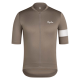 Rapha Men's Core Jersey Dark Tan/White / XS Apparel - Clothing - Men's Jerseys - Road
