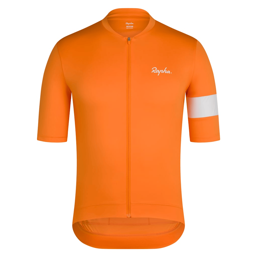 Rapha Men's Core Jersey Orange/White / XS Apparel - Clothing - Men's Jerseys - Road