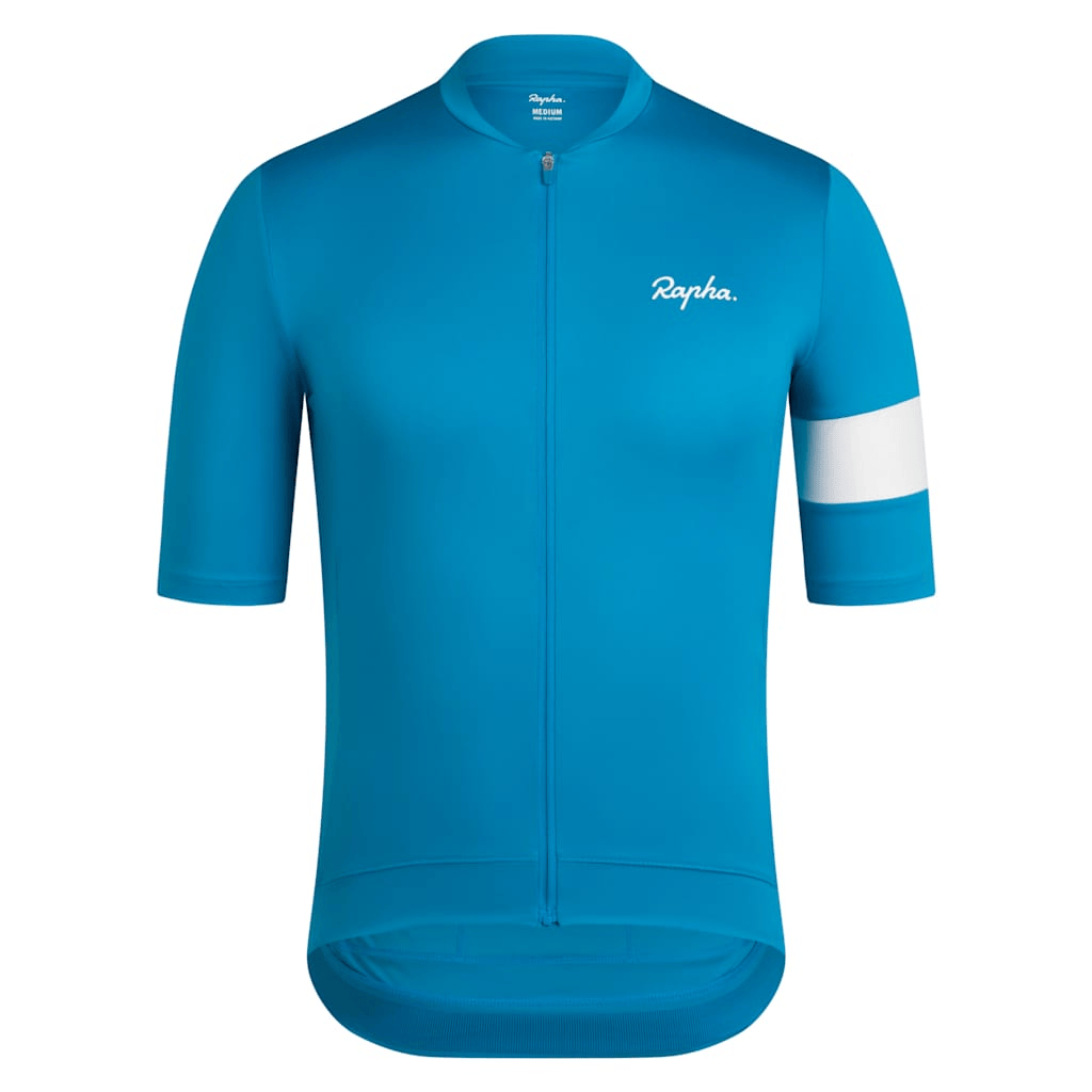 Rapha Men's Core Jersey Teal Blue/White / S Apparel - Clothing - Men's Jerseys - Road