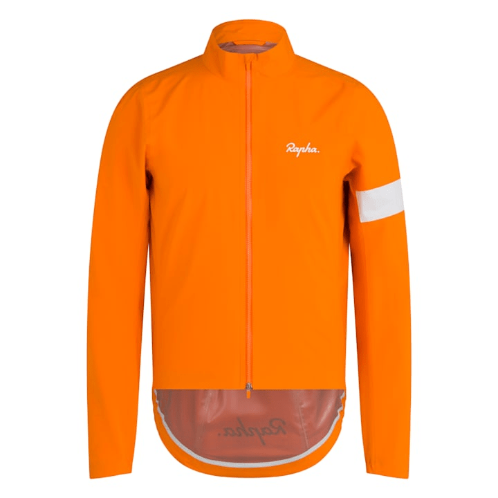 Rapha Men's Core Rain Jacket III Bright Orange/White / XS Apparel - Clothing - Men's Jackets - Road