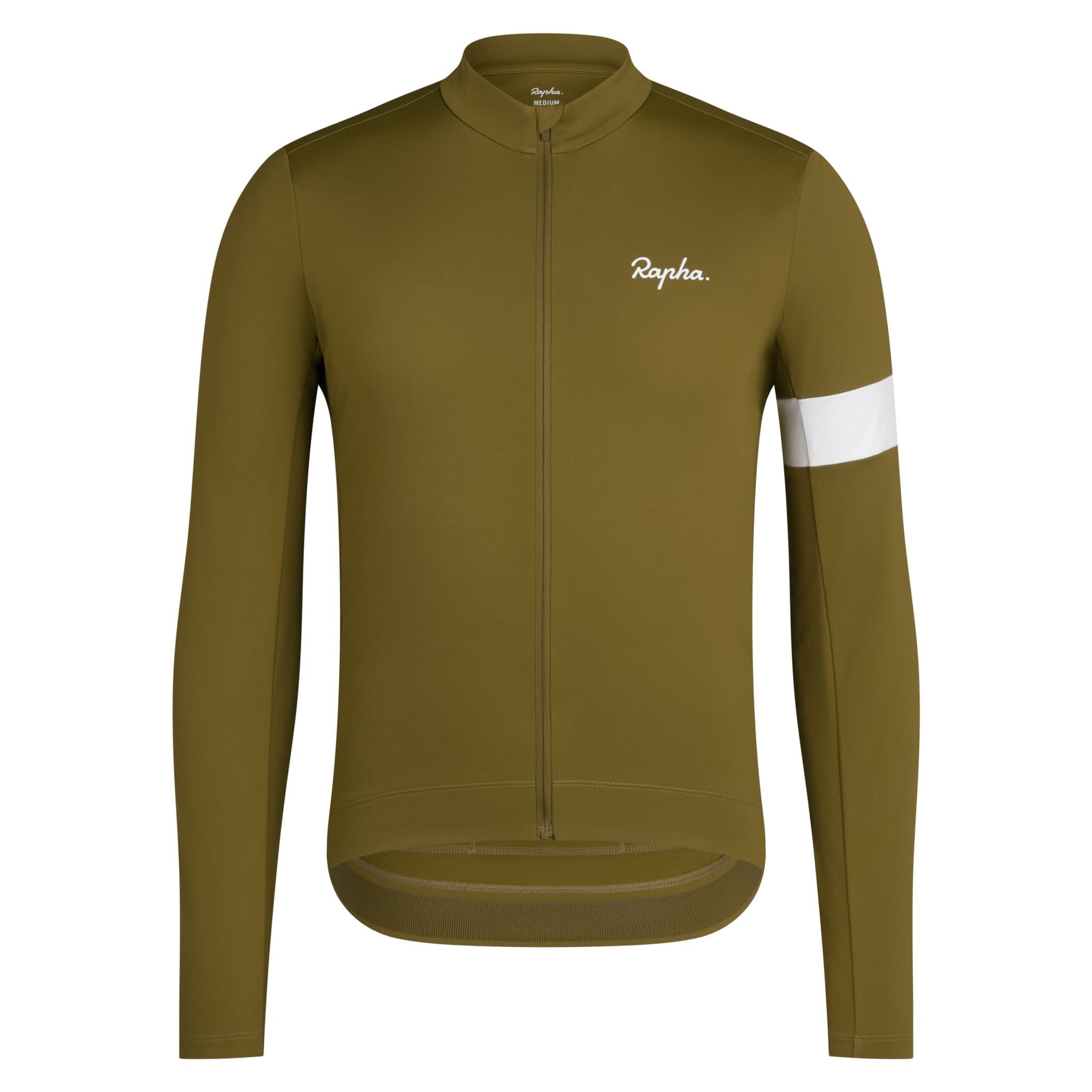 Rapha Men's Core Thermal Long Sleeve Jersey Fern/White / XS Apparel - Clothing - Men's Jerseys - Road