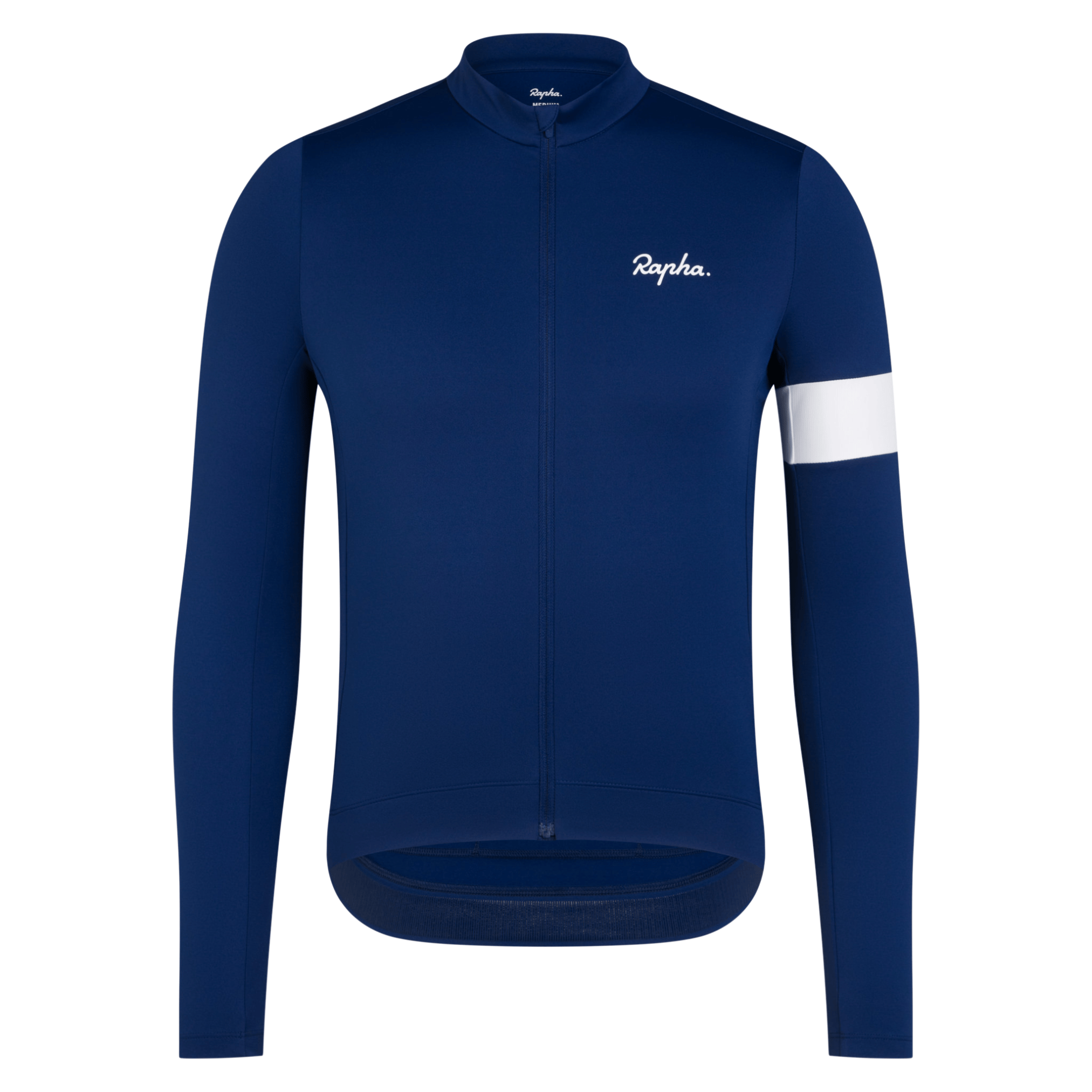 Rapha Men's Core Thermal Long Sleeve Jersey Navy/White / XXS Apparel - Clothing - Men's Jerseys - Road