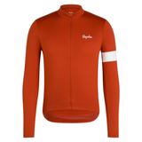 Rapha Men's Core Thermal Long Sleeve Jersey Paprika/White / XS Apparel - Clothing - Men's Jerseys - Road