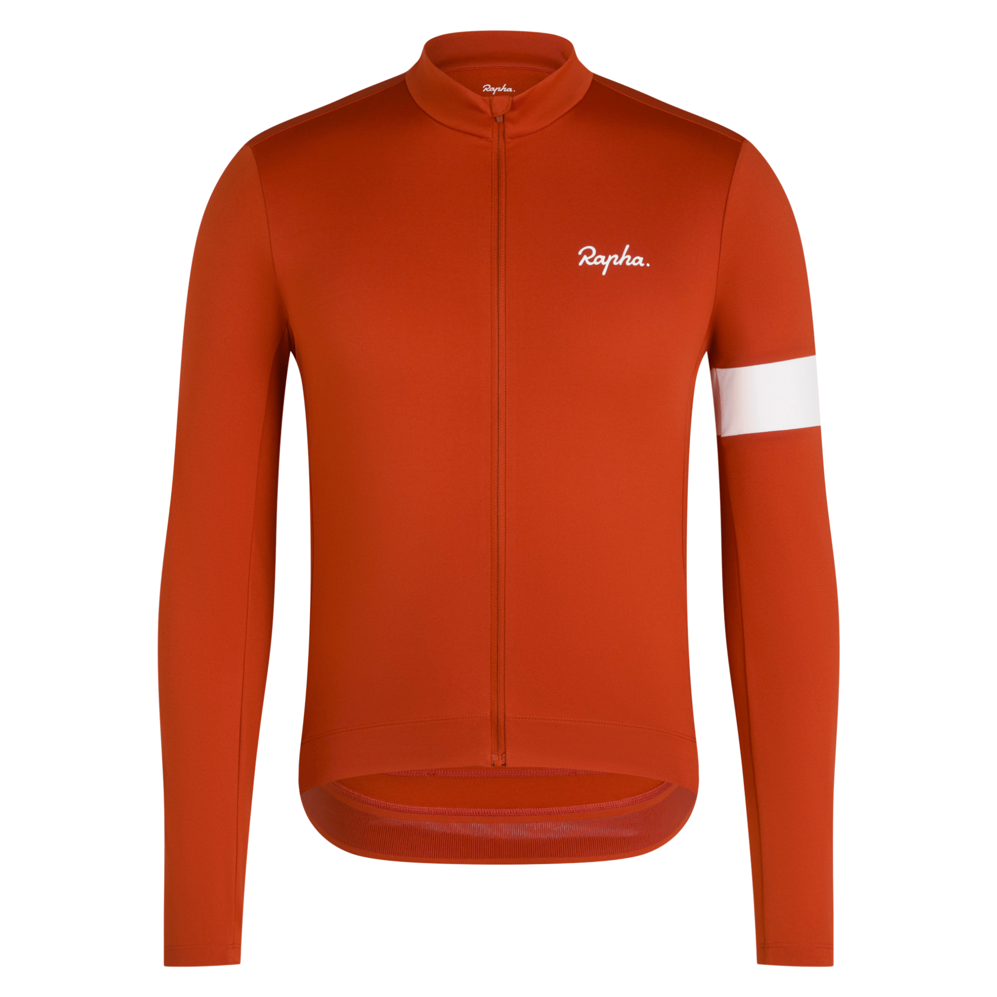 Rapha Men's Core Thermal Long Sleeve Jersey Paprika/White / XS Apparel - Clothing - Men's Jerseys - Road