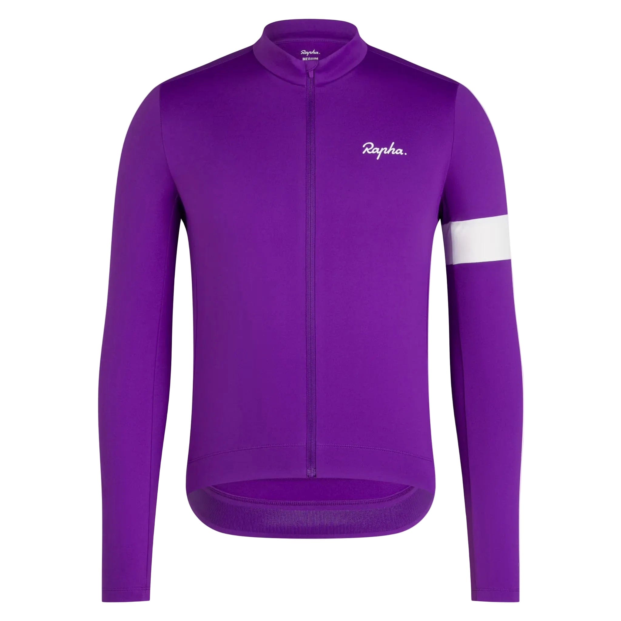 Rapha Men's Core Thermal Long Sleeve Jersey Ultraviolet/White / XS Apparel - Clothing - Men's Jerseys - Road
