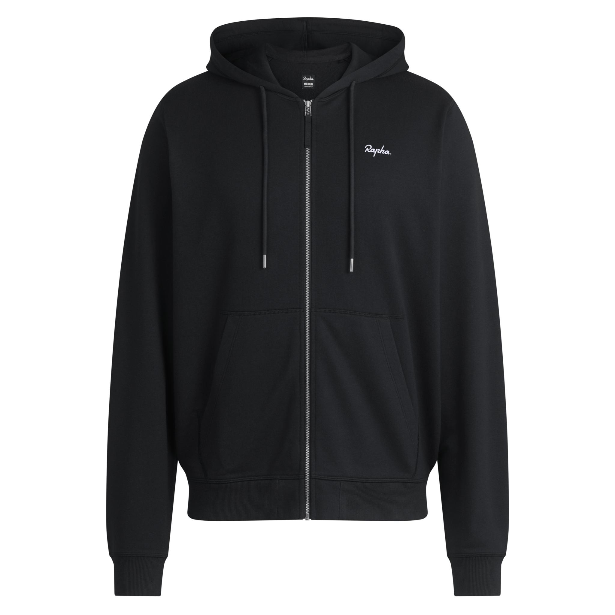 Rapha Men's Cotton Zip Hoodie Black/Grey / L Apparel - Clothing - Men's Casual