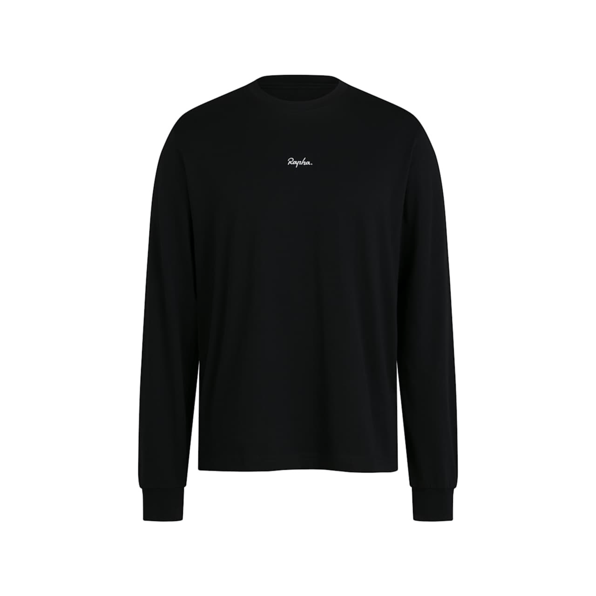 Rapha Men's Long Sleeve Cotton T-Shirt Black/White / XS Apparel - Clothing - Men's Casual - Tops
