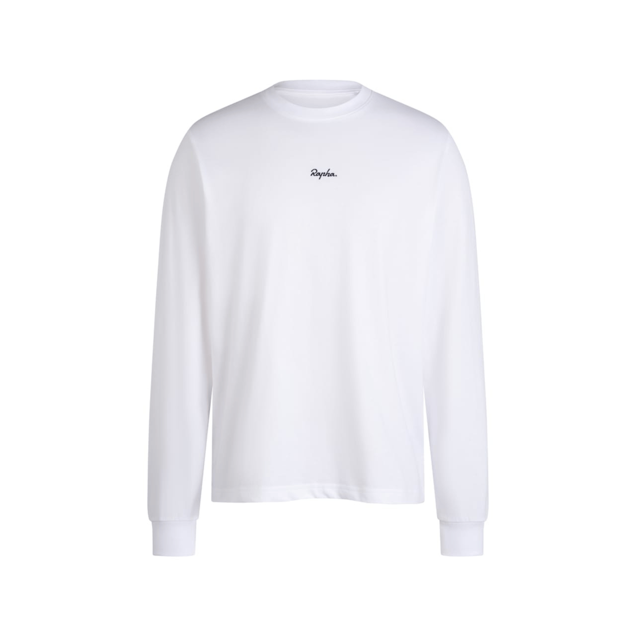Rapha Men's Long Sleeve Cotton T-Shirt White/Black / XS Apparel - Clothing - Men's Casual - Tops
