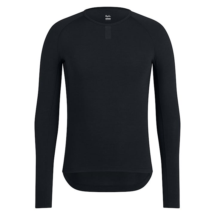 Rapha Men's Merino Base Layer - Long Sleeve Black/Black / XXS Apparel - Clothing - Men's Base Layers