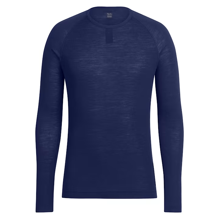 Rapha Men's Merino Base Layer - Long Sleeve Navy / XXS Apparel - Clothing - Men's Base Layers