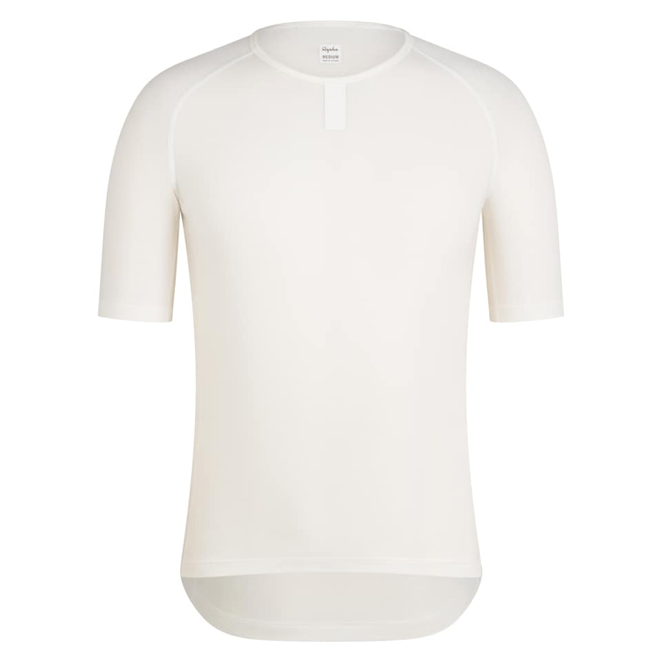 Rapha Men's Merino Base Layer - Short Sleeve Cream/White / XS Apparel - Clothing - Men's Base Layers