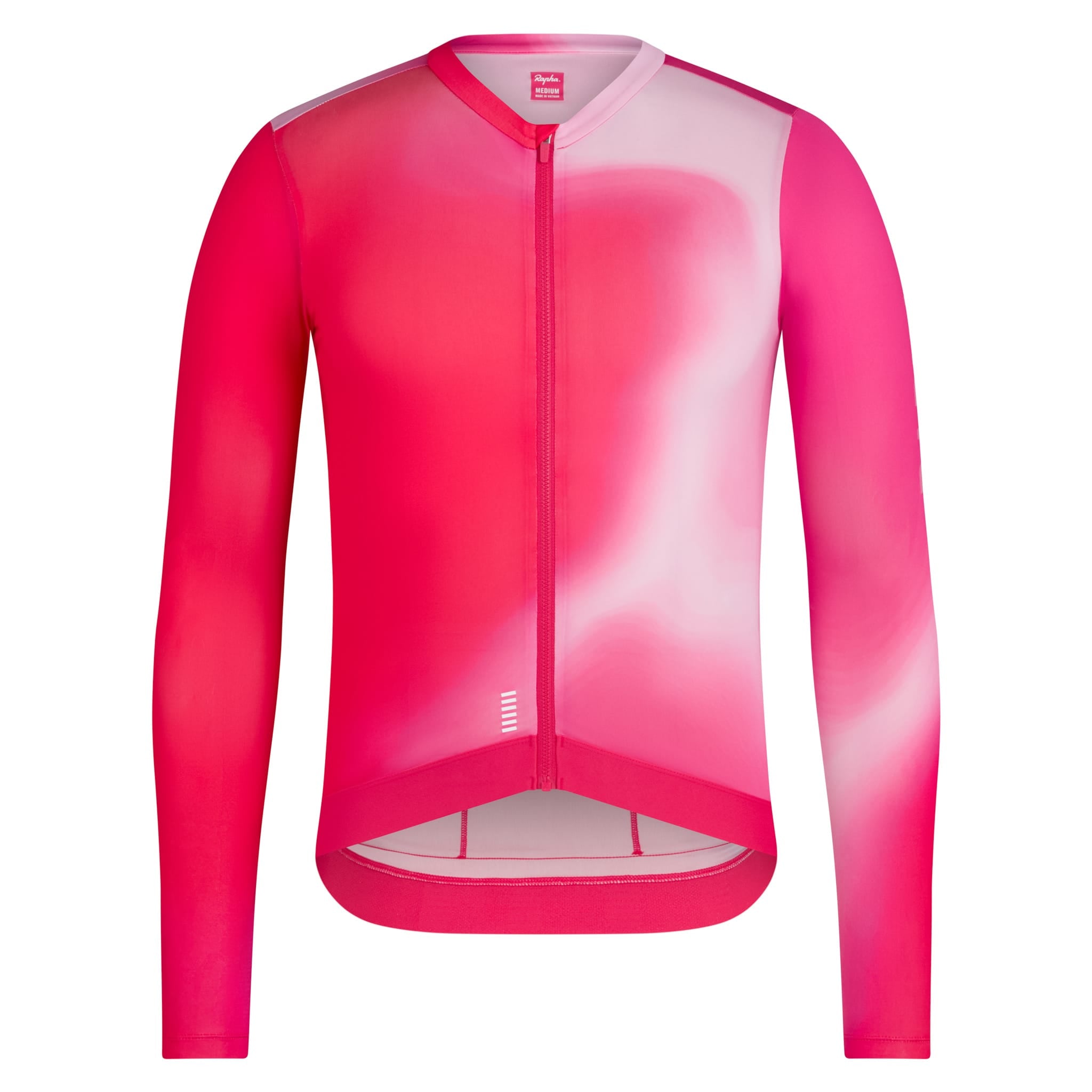 Rapha Men's Pro Team Long Sleeve Lightweight Jersey Surface Print - Pink / XS Apparel - Clothing - Men's Jerseys - Road