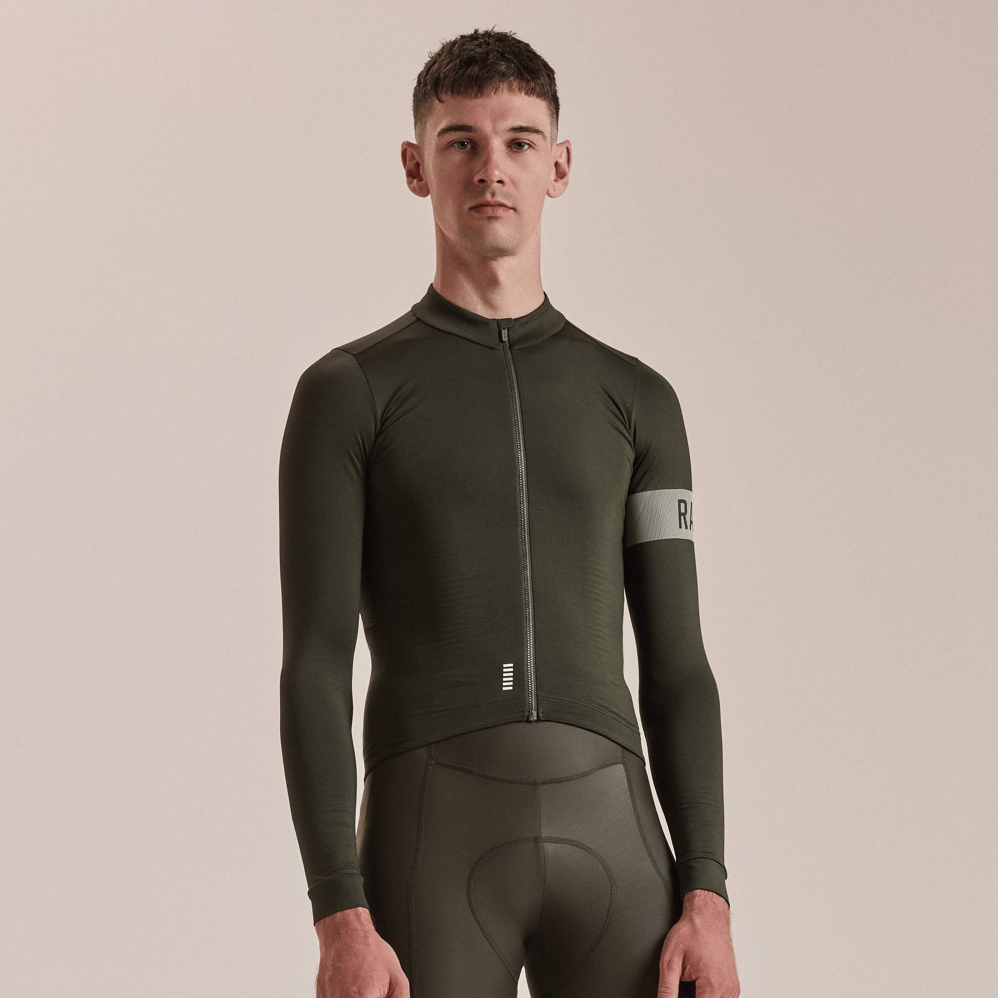 Rapha Men's Pro Team Long Sleeve Midweight Jersey II Bottle Green/White / XS Apparel - Clothing - Men's Jerseys - Road