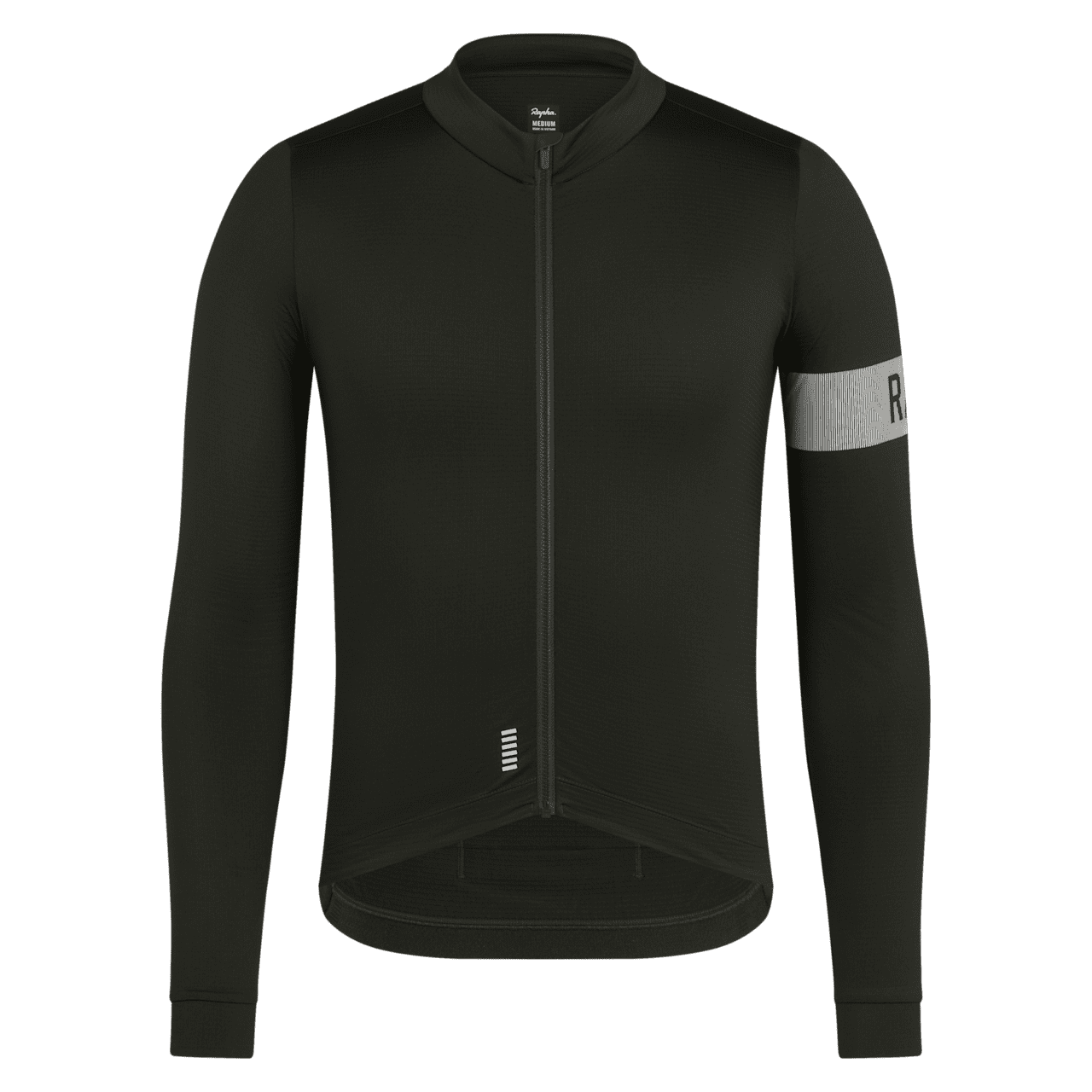 Rapha Men's Pro Team Long Sleeve Midweight Jersey II Bottle Green/White / XS Apparel - Clothing - Men's Jerseys - Road