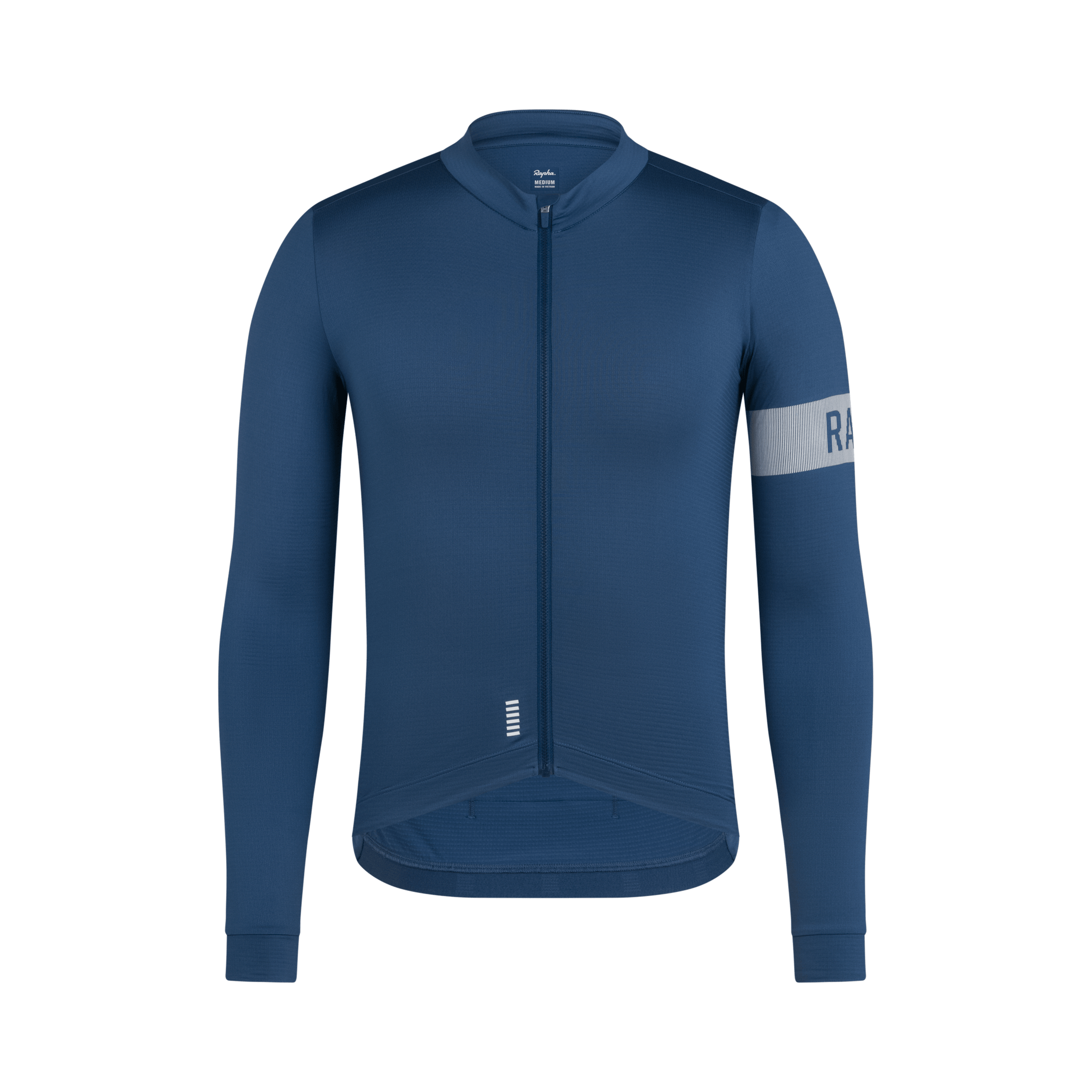 Rapha Men's Pro Team Long Sleeve Midweight Jersey II Denim Blue/White / XS Apparel - Clothing - Men's Jerseys - Road
