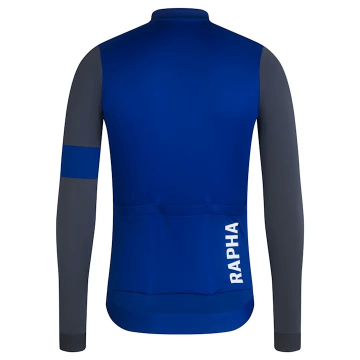 Rapha Men's Pro Team Long Sleeve Training Jersey Indigo/Dark Grey / XS Apparel - Clothing - Men's Jerseys - Road