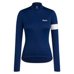 Rapha Women's Core Thermal Long Sleeve Jersey Navy/White / XXS Apparel - Clothing - Women's Jerseys - Road