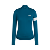 Rapha Women's Core Thermal Long Sleeve Jersey Slate Blue/White / XXS Apparel - Clothing - Women's Jerseys - Road