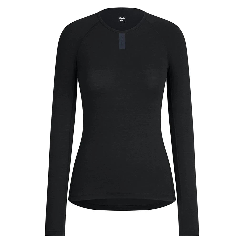 Rapha Women's Merino Base Layer - Long Sleeve Black/Black / XXS Apparel - Clothing - Women's Base Layers