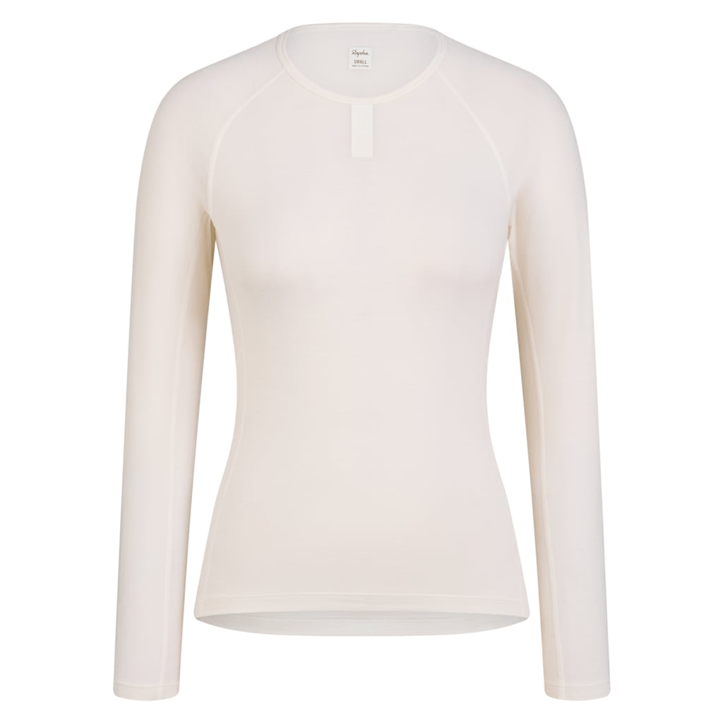 Rapha Women's Merino Base Layer - Long Sleeve Cream/White / XXS Apparel - Clothing - Women's Base Layers