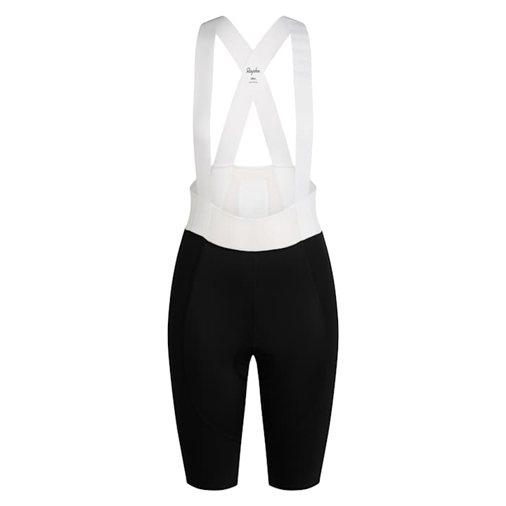 Rapha Women's Pro Team Bib Shorts III - Long Black/White / XXS Apparel - Clothing - Women's Bibs - Road - Bib Shorts