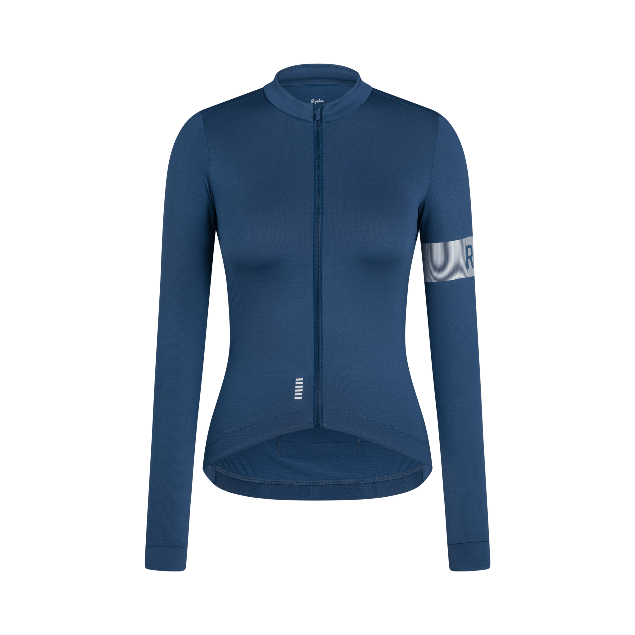 Rapha Women's Pro Team Long Sleeve Midweight Jersey II Denim Blue/White / XXS Apparel - Clothing - Women's Jerseys - Road