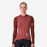 Rapha Women's Pro Team Long Sleeve Training Jersey Deep Red / Rusty Red / XXS Apparel - Clothing - Women's Jerseys - Road