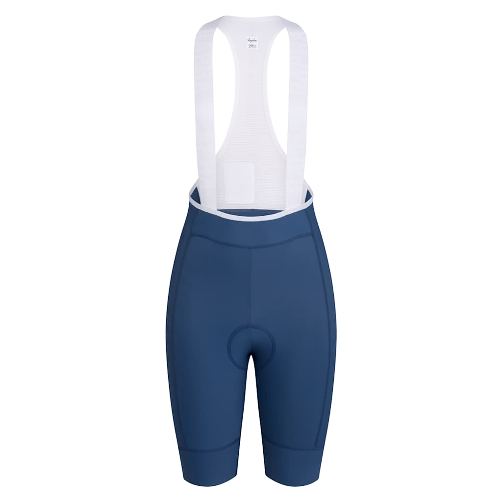 Rapha Women's Pro Team Training Bib Shorts II - Regular Denim Blue/White / XXS Apparel - Clothing - Women's Bibs - Road