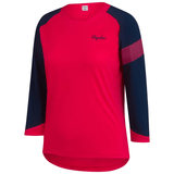 Rapha Women's Trail 3/4 Sleeve Jersey Pink/Navy / X-Small Apparel - Clothing - Women's Jerseys - Mountain