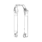 RockShox Lower Leg - ZEB Gray 7.5'', 11.4018.091.039 Fork Repair Parts
