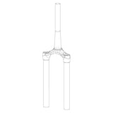 RockShox Reba A7 CSU Reba A7 CSU, SOLO AIR 27 150mm MAX ALUMINUM TAPER DIFFUSION BLACK (NO GRADIENTS) - REBA A7 130-150mm (2018+) Fork Repair Parts