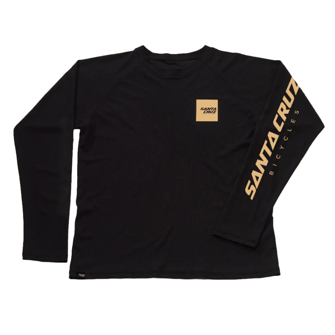 Santa Cruz Squared LS Tech Tee Black / M Apparel - Clothing - Unisex Casual - Tops
